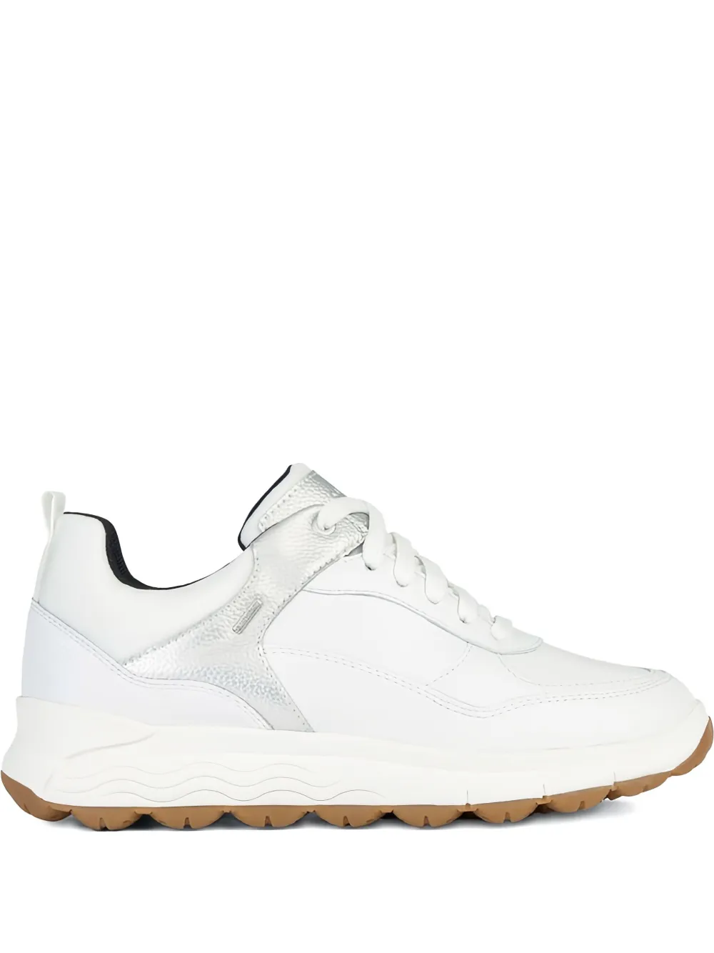 Geox Spherica 4x4 Metallic-panel Leather Sneakers