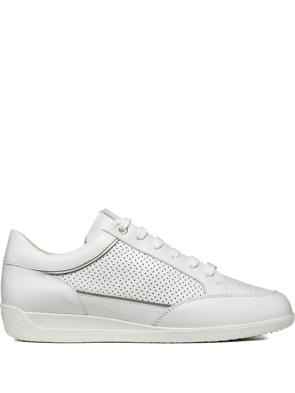 Geox Myria perforated leather sneakers | White | Image 1