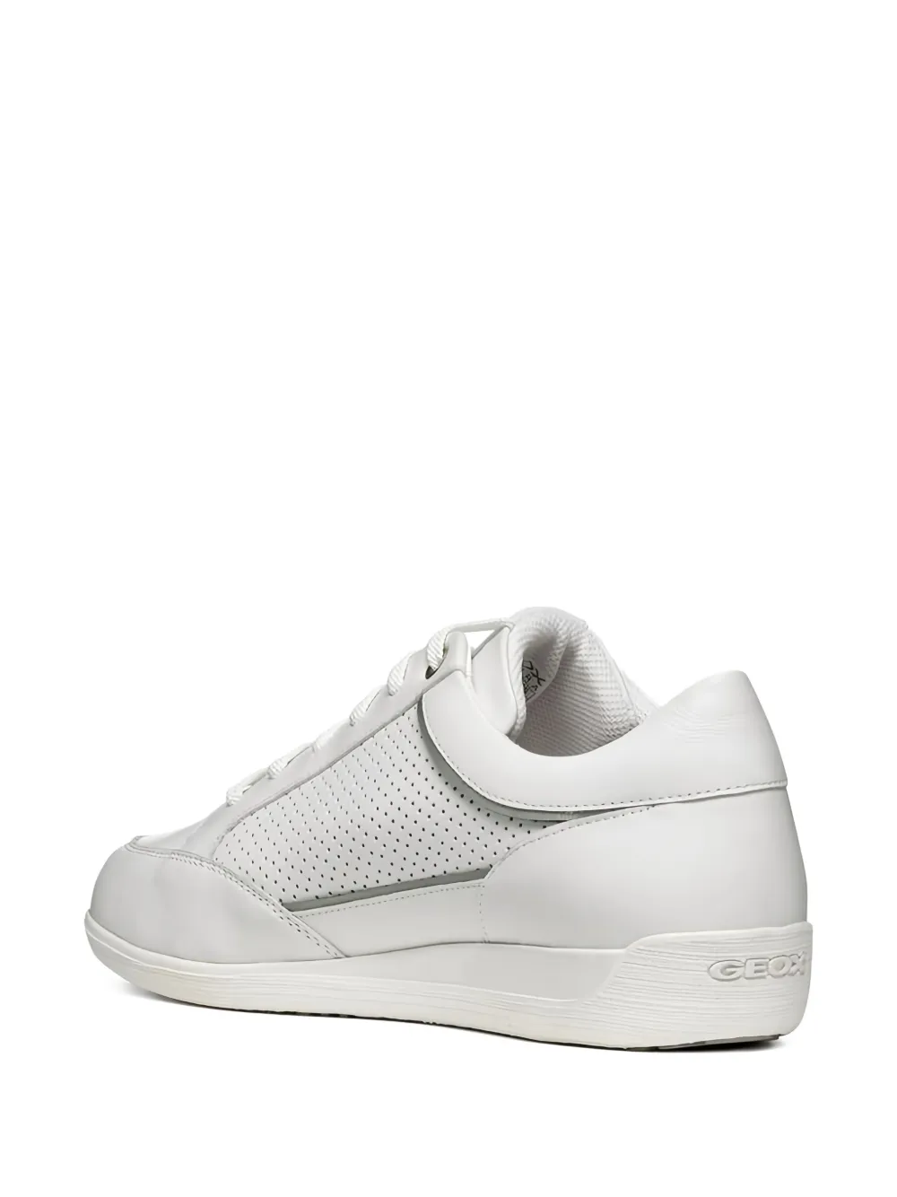 Geox Myria perforated leather sneakers White