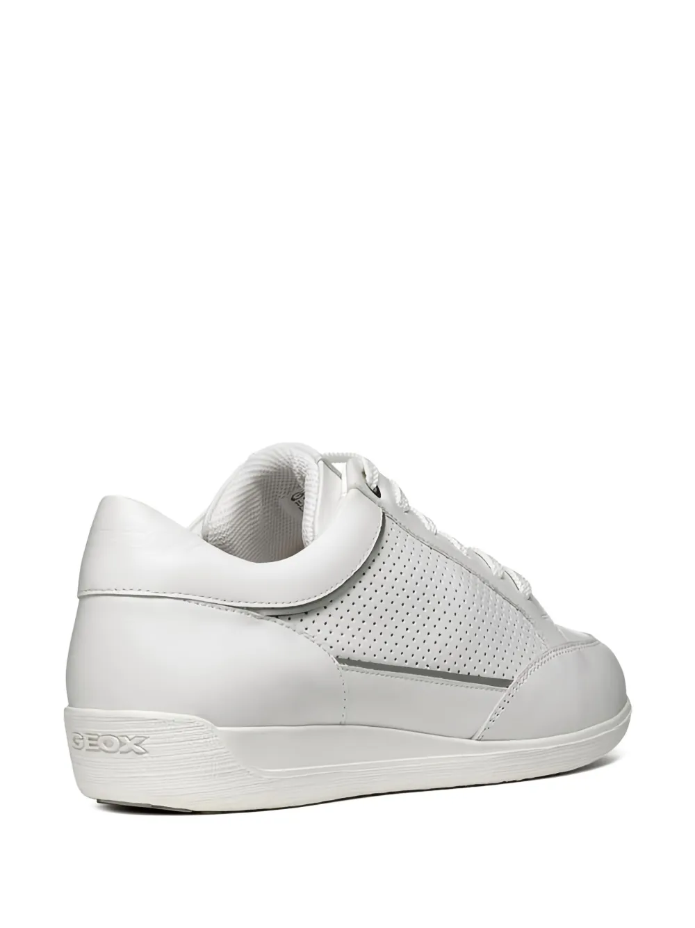 Geox Myria perforated leather sneakers White