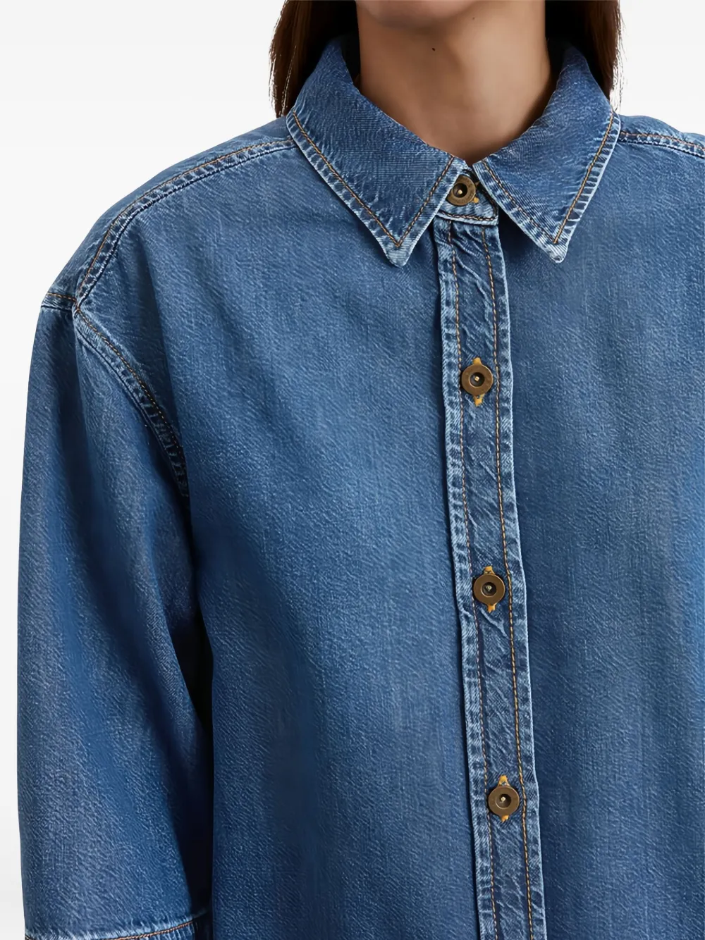 Marc O'Polo Denim blousejurk Blauw