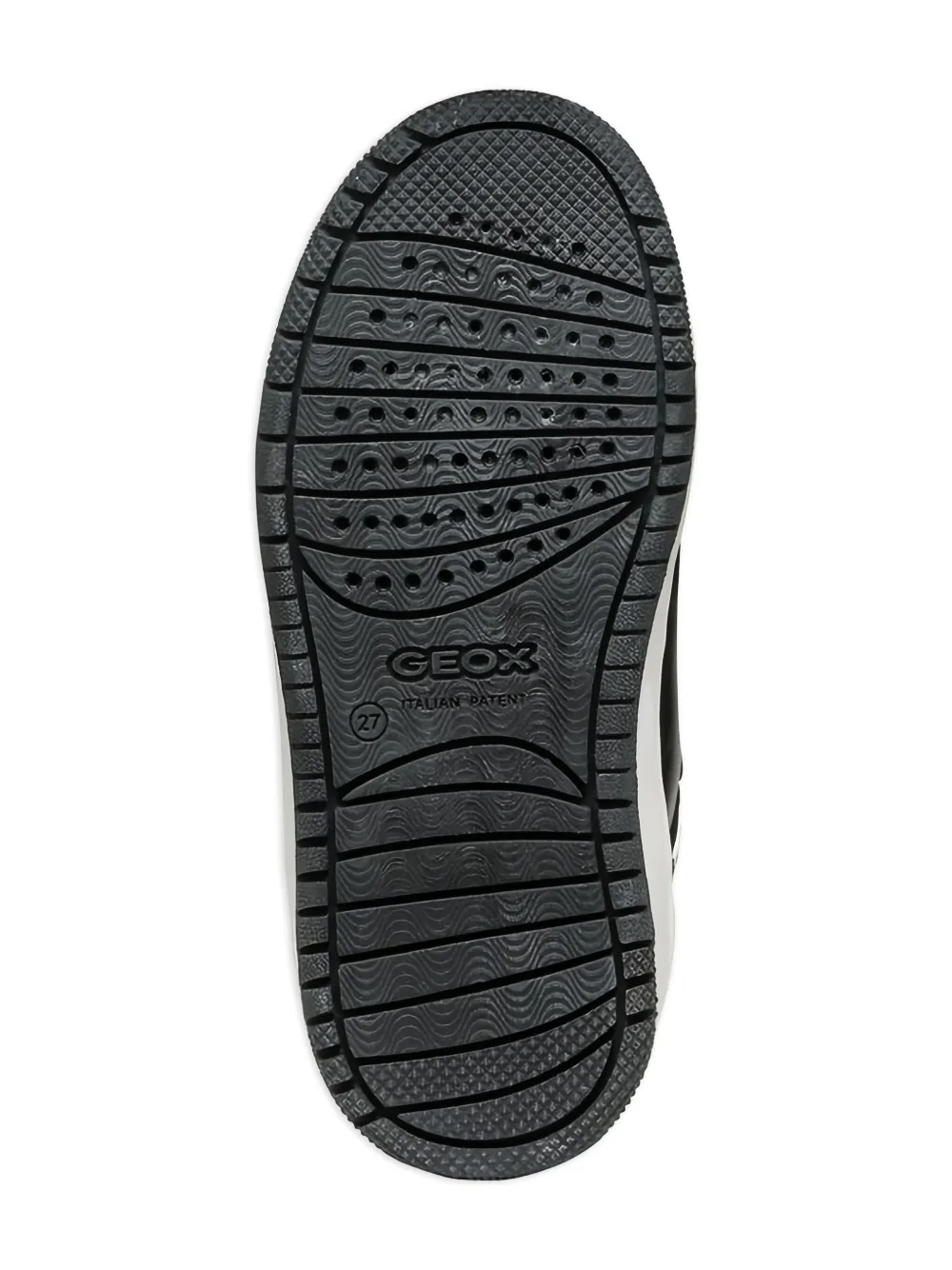Geox Kids Washiba patent high-top sneakers Black