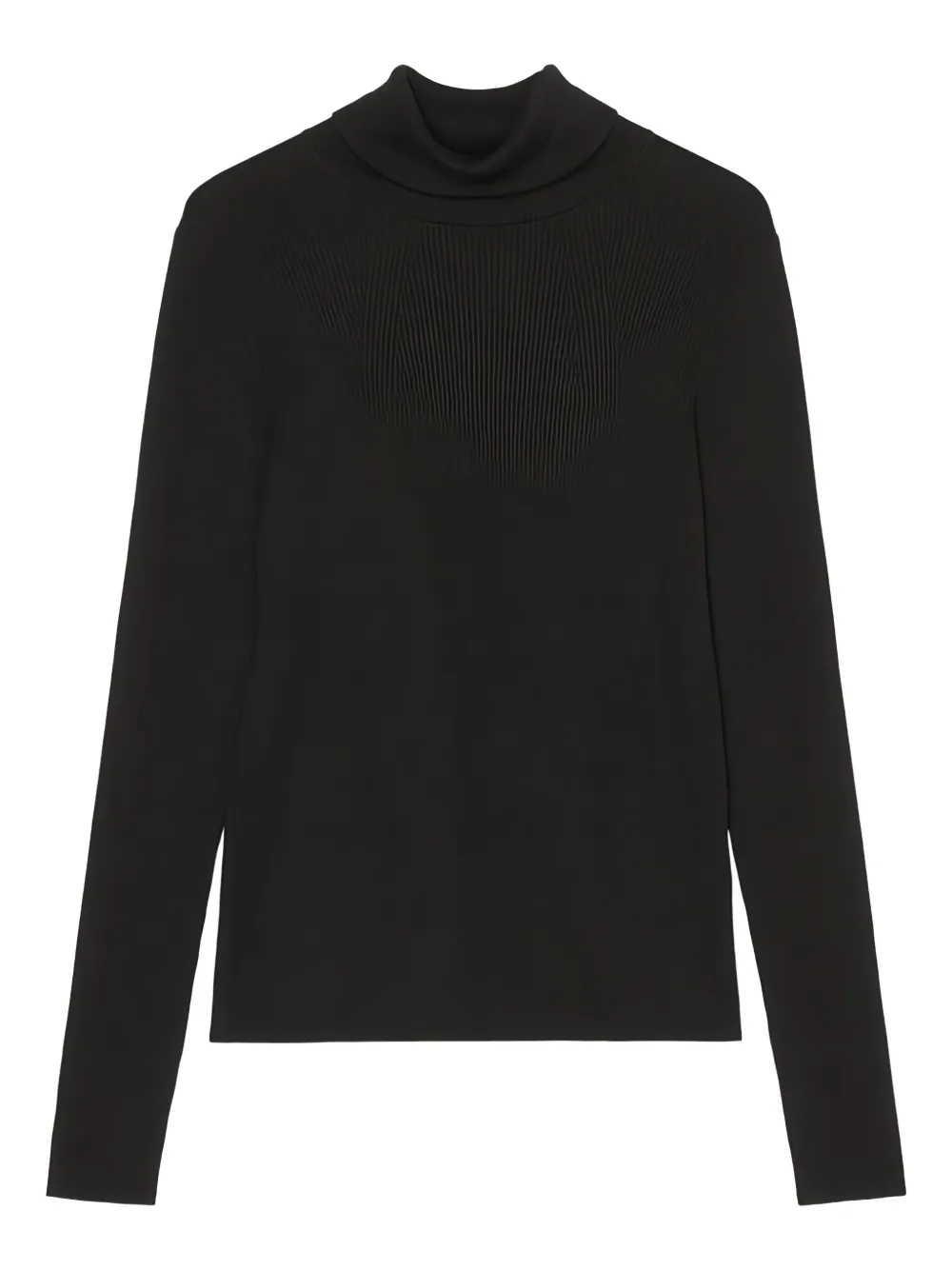turtleneck ribbed top