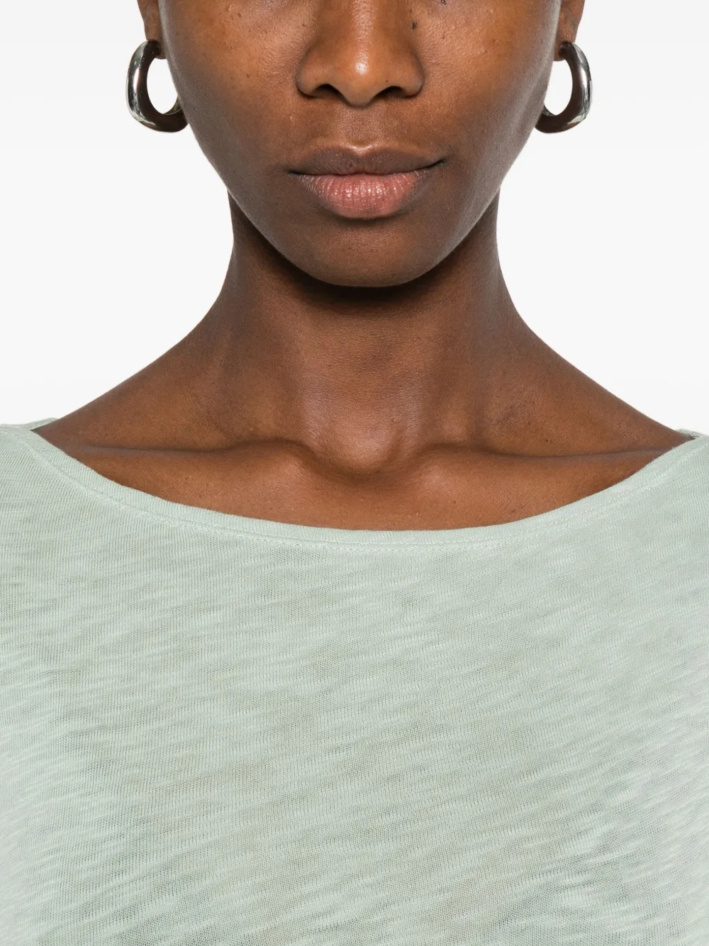 Marc O'polo Round-neck Long-sleeve Top In Green