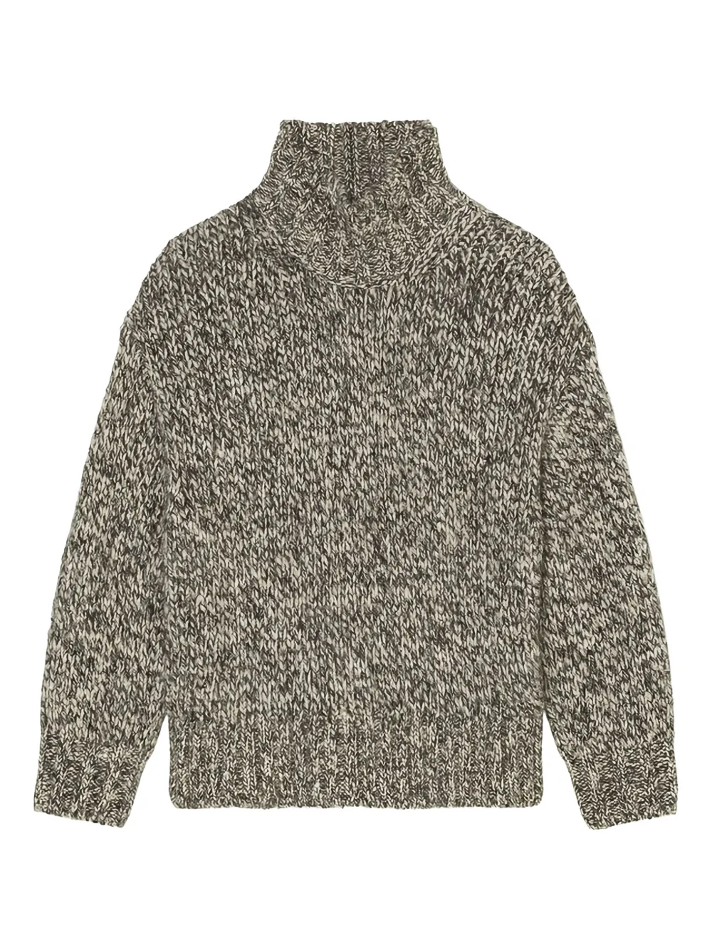 Marc O'polo Textured Roll-neck Sweater In Brown