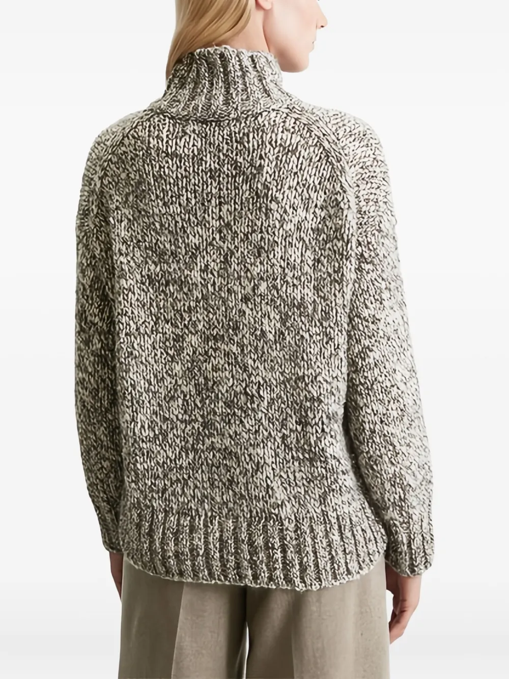 Marc O'polo Textured Roll-neck Sweater In Brown