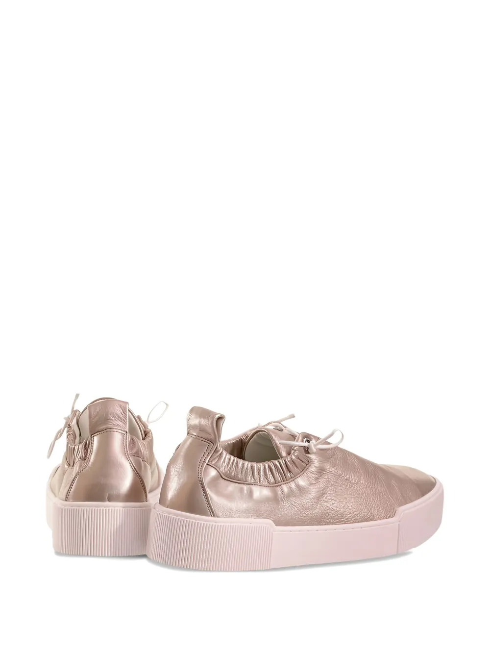 Hogl Pure gathered elastic-ankle sneakers Gold
