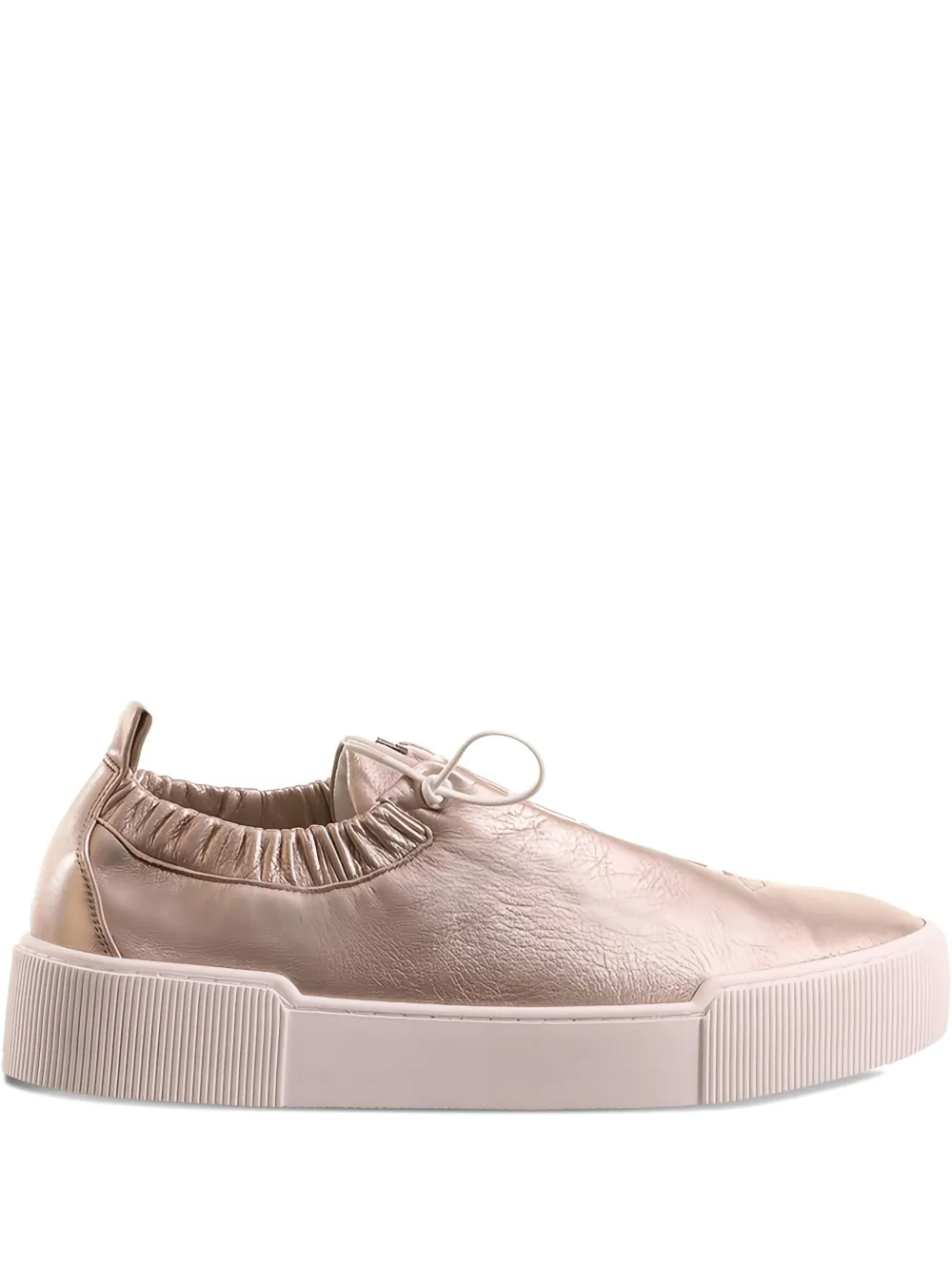 Hogl Pure gathered elastic-ankle sneakers Gold