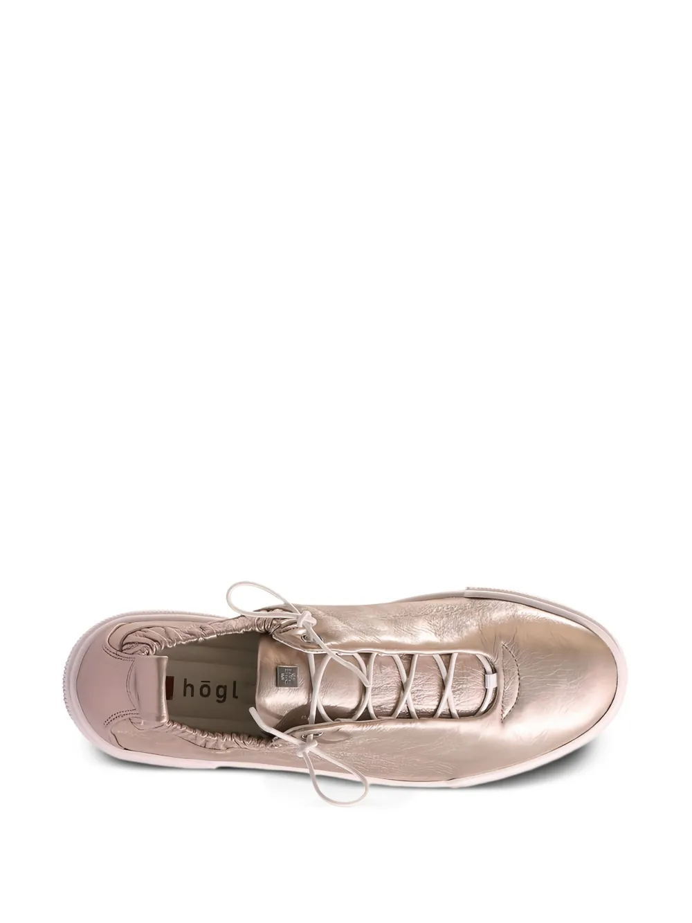 Hogl Pure gathered elastic-ankle sneakers Gold