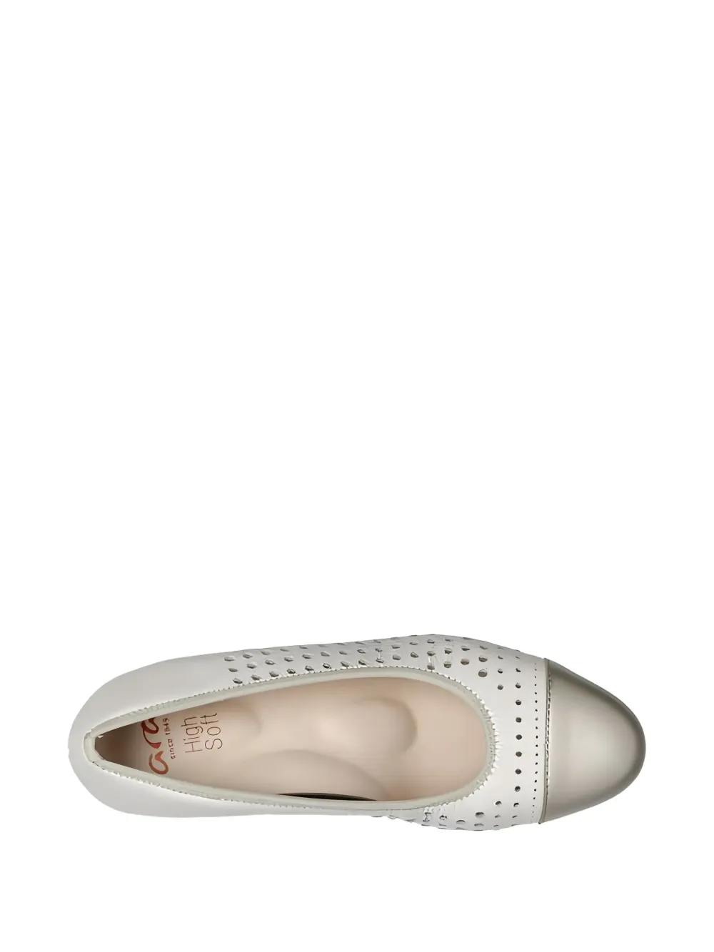 ARA Nizza geperforeerde leren pumps Beige