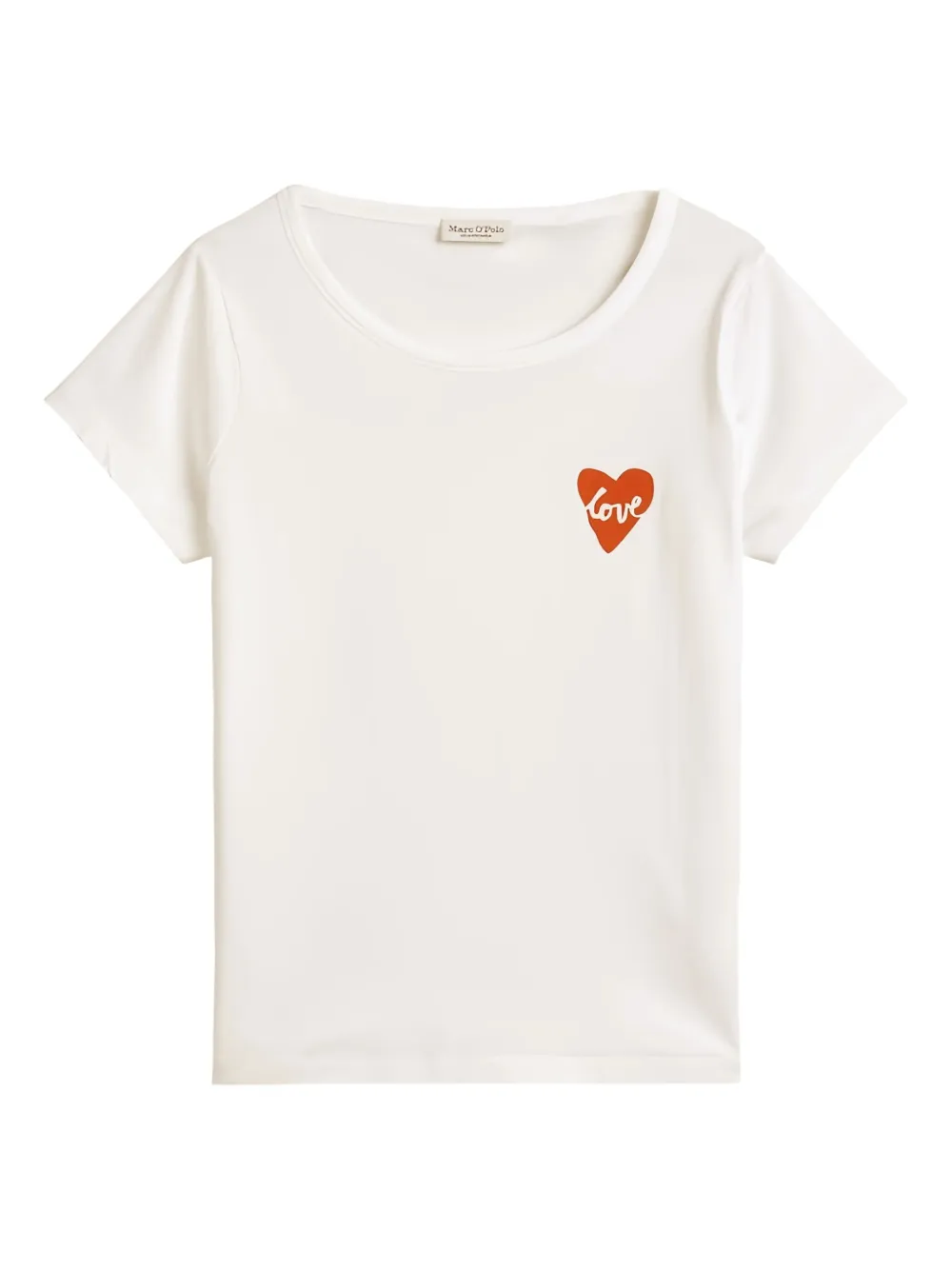 Marc O'polo Heart-print Cotton T-shirt In White