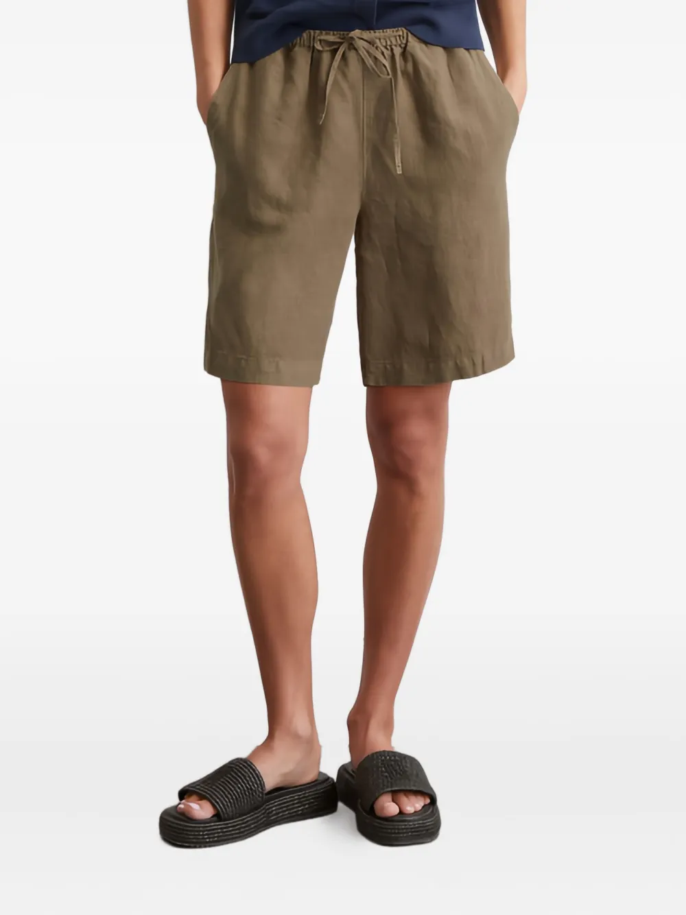 Marc O'Polo drawstring-waist linen shorts | Knee-Length Shorts | Image 2
