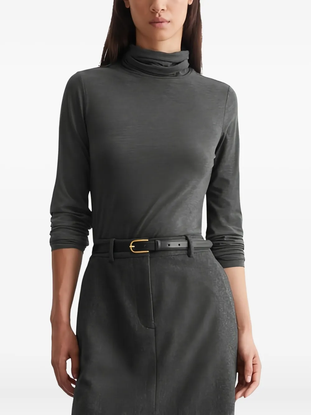 Marc O'polo Turtleneck Long-sleeves Top In Blue