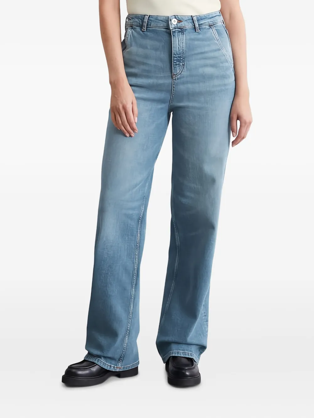 Marc O'Polo Jeans met logopatch - Blauw