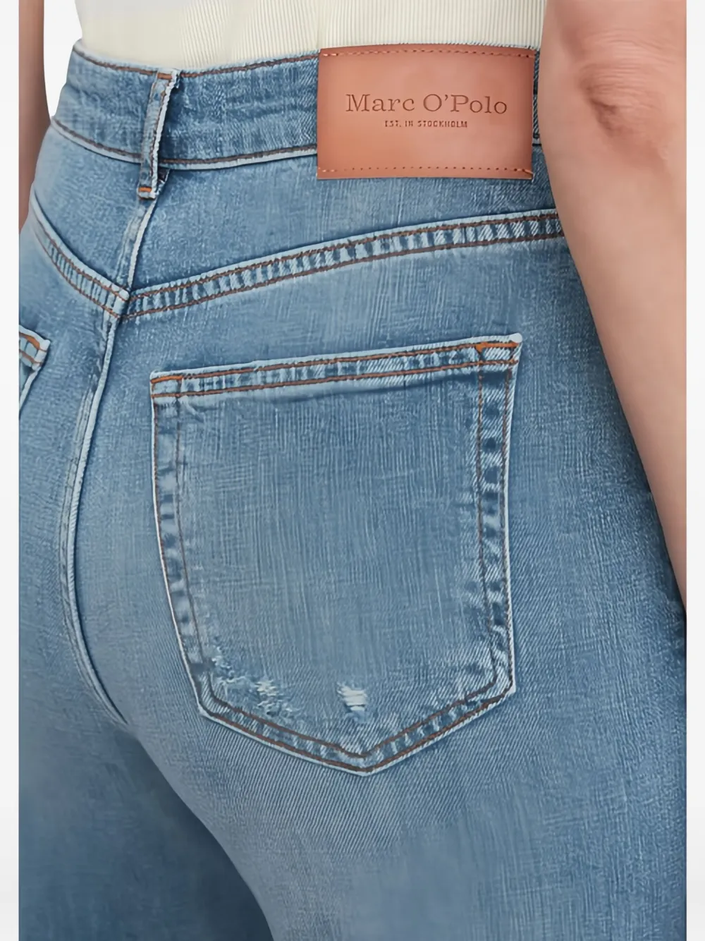 Marc O'Polo Jeans met logopatch Blauw