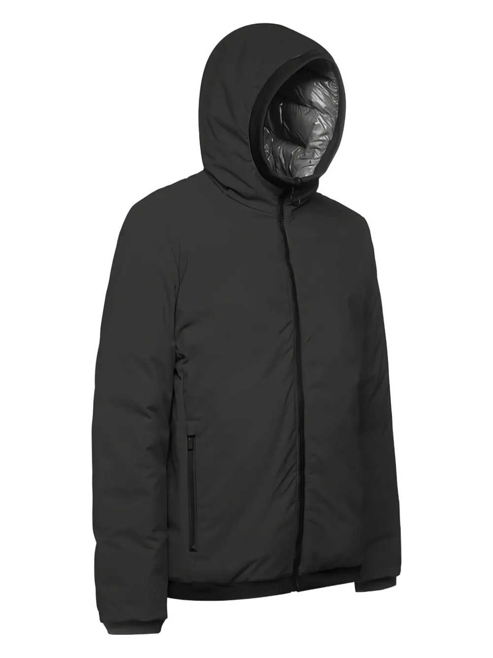 Geox Spherica hooded zip-up jacket Zwart