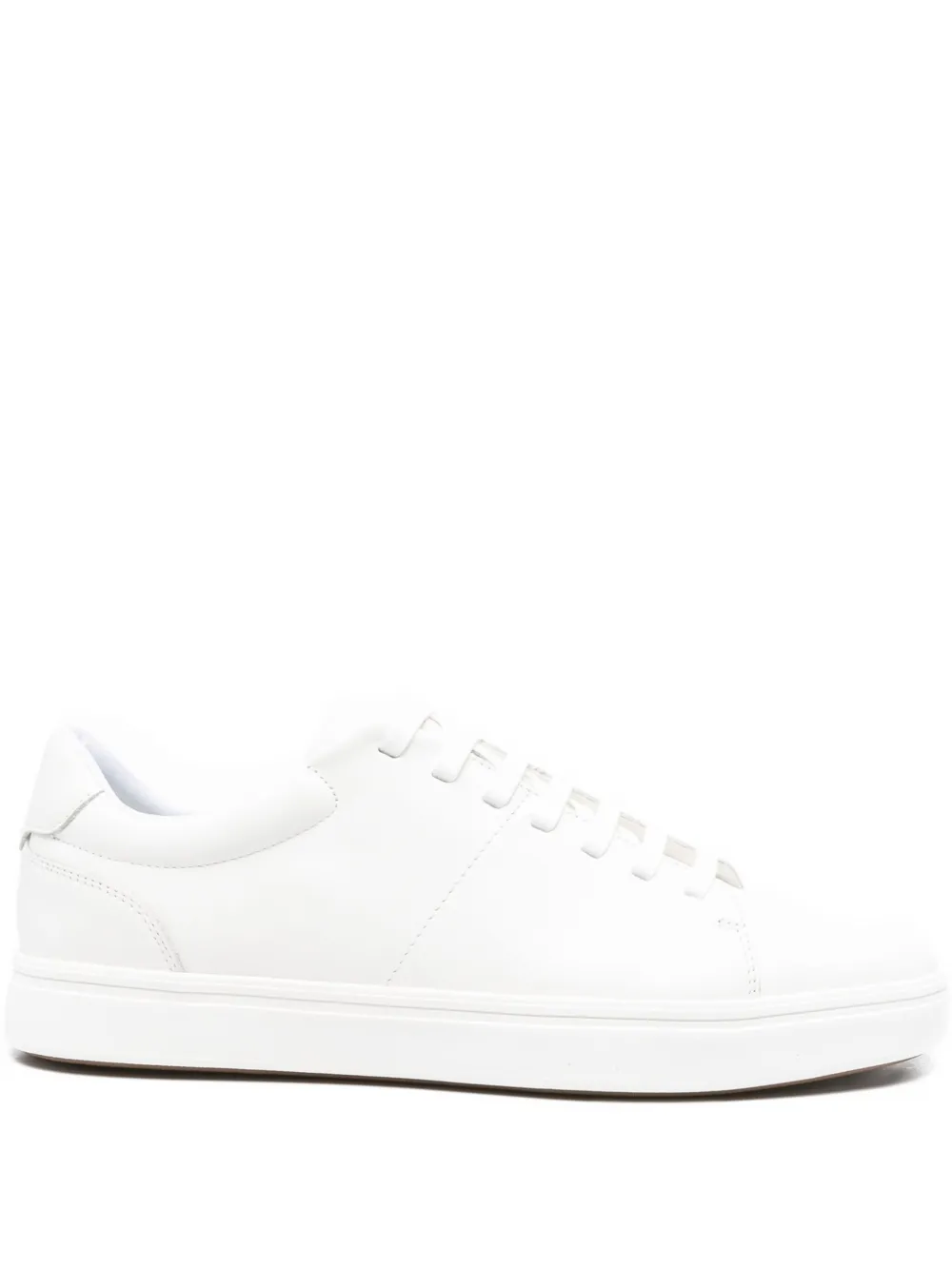 Geox leather lace-up sneakers White