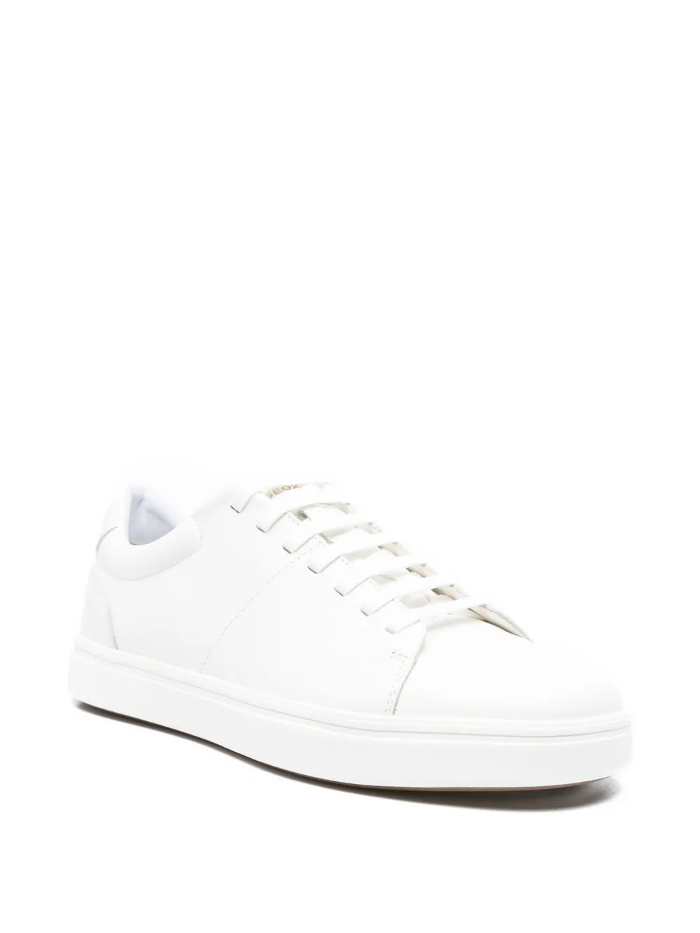 Geox leather lace-up sneakers White