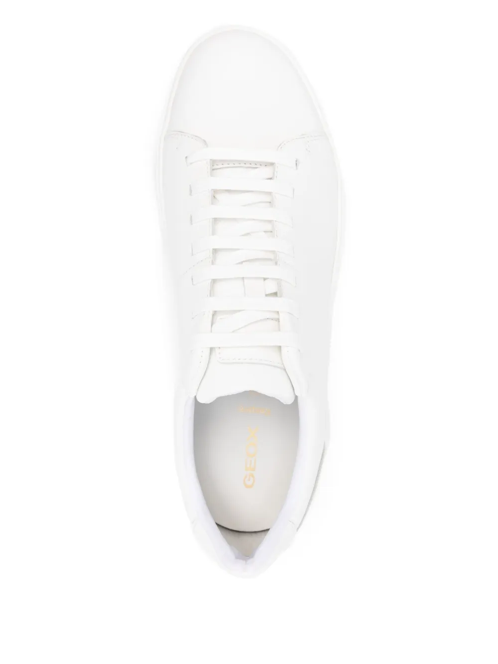 Geox leather lace-up sneakers White