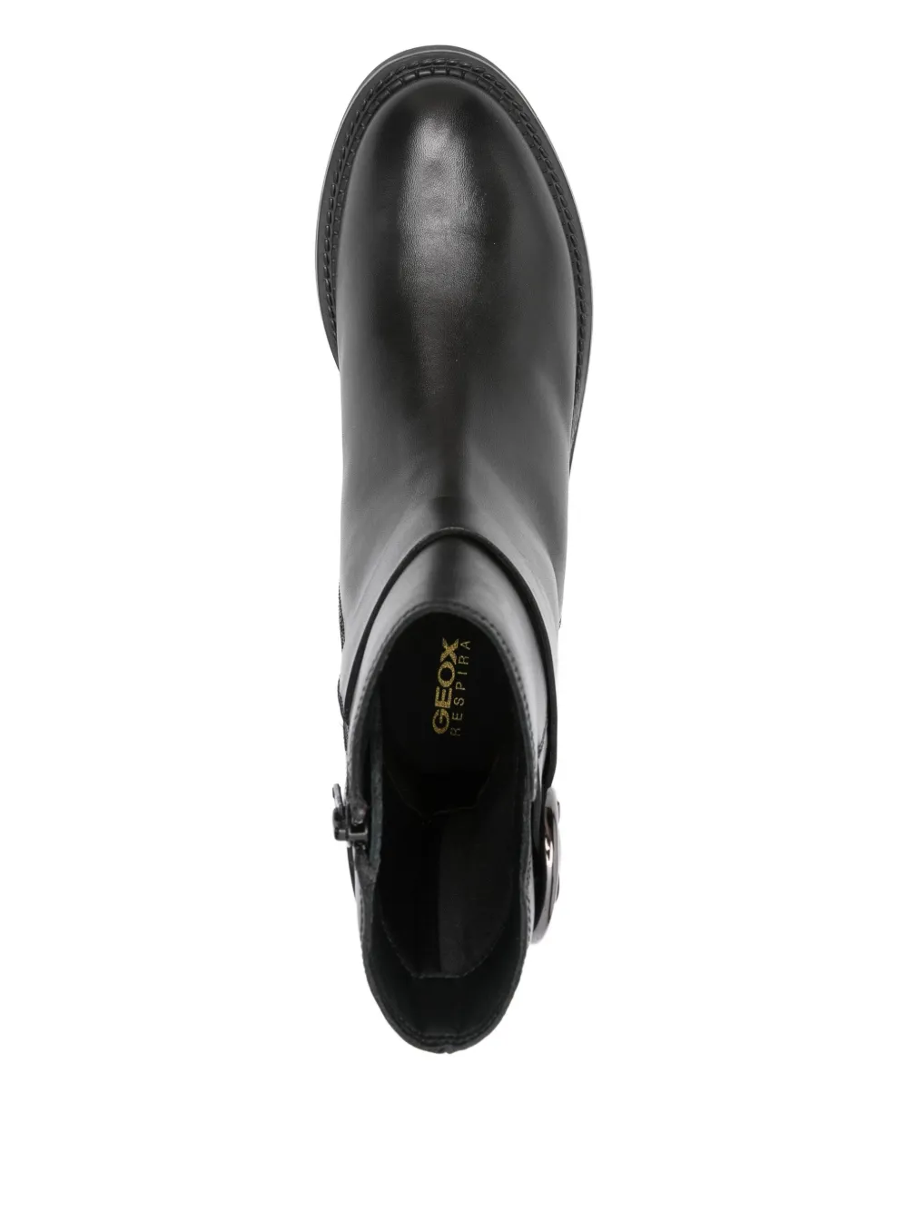 Geox buckle-detail leather boots Black