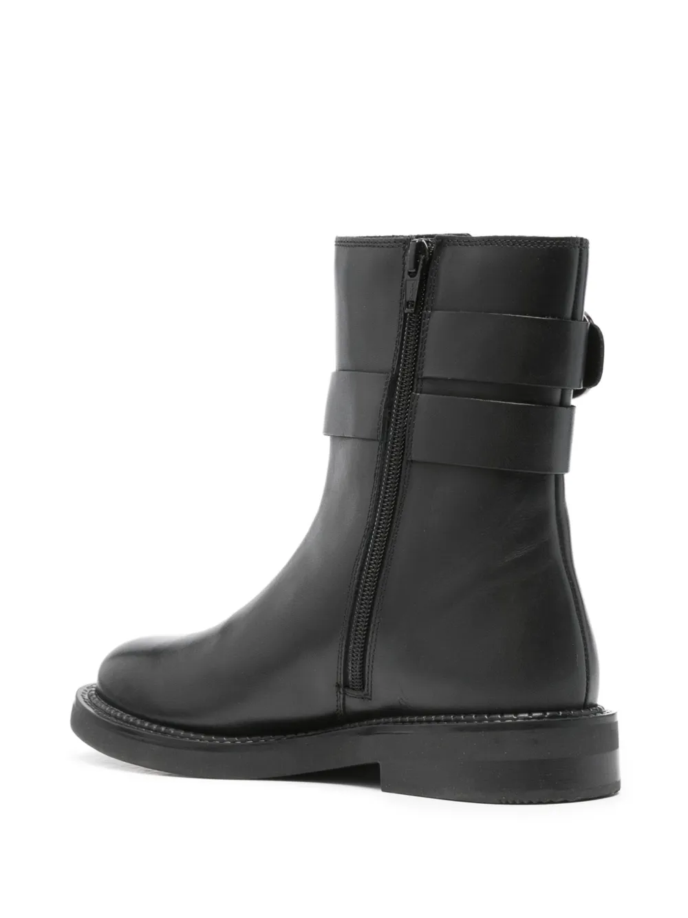 Geox buckle-detail leather boots Black