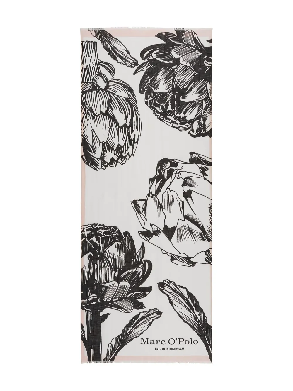 Marc O'Polo Sjaal met bloemenprint Wit