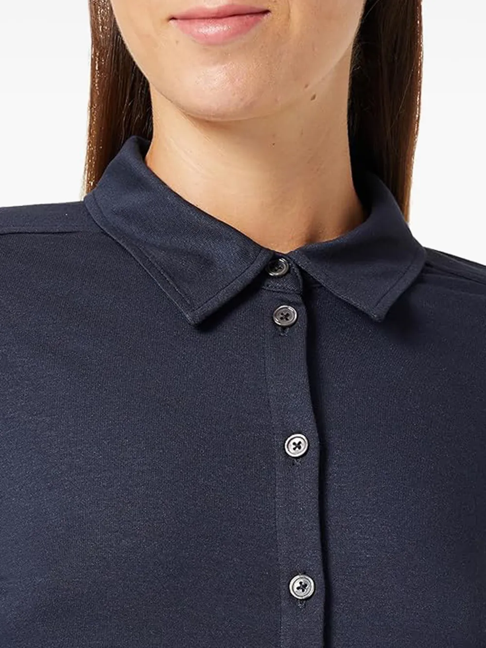 Marc O'Polo Button-up blouse met lange mouwen Blauw