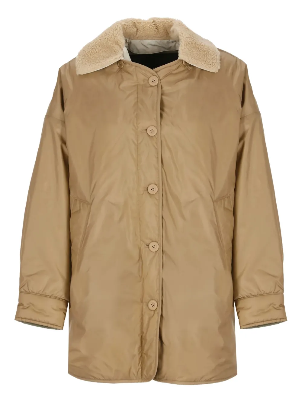 Weekend Max Mara shearling-collar jacket | Brown | Image 1