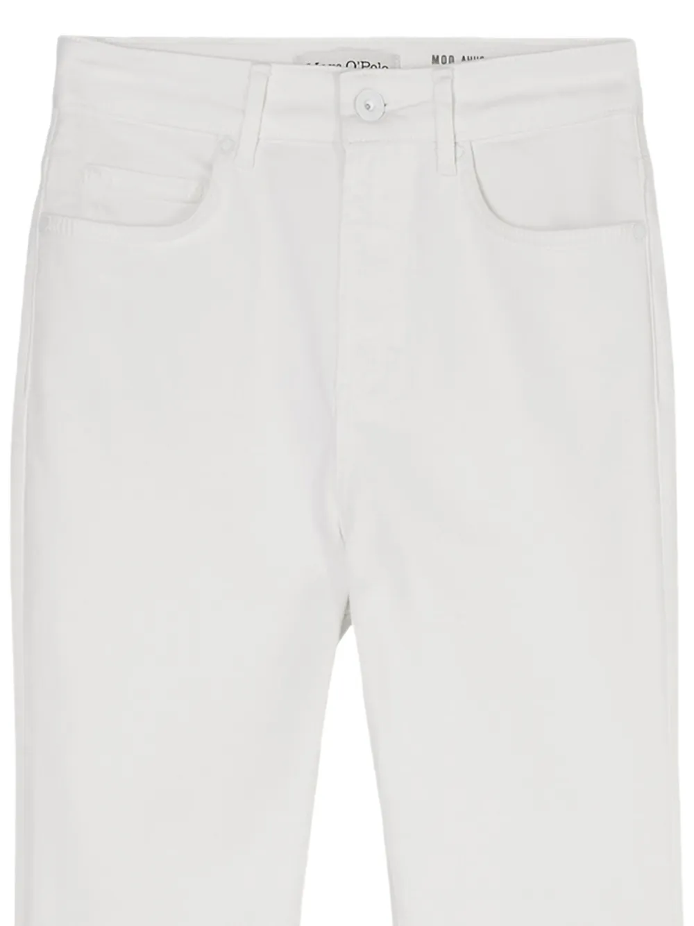 Marc O'Polo frayed-hem jeans - Wit
