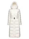 Geox Pheby hooded belted puffer coat - White
