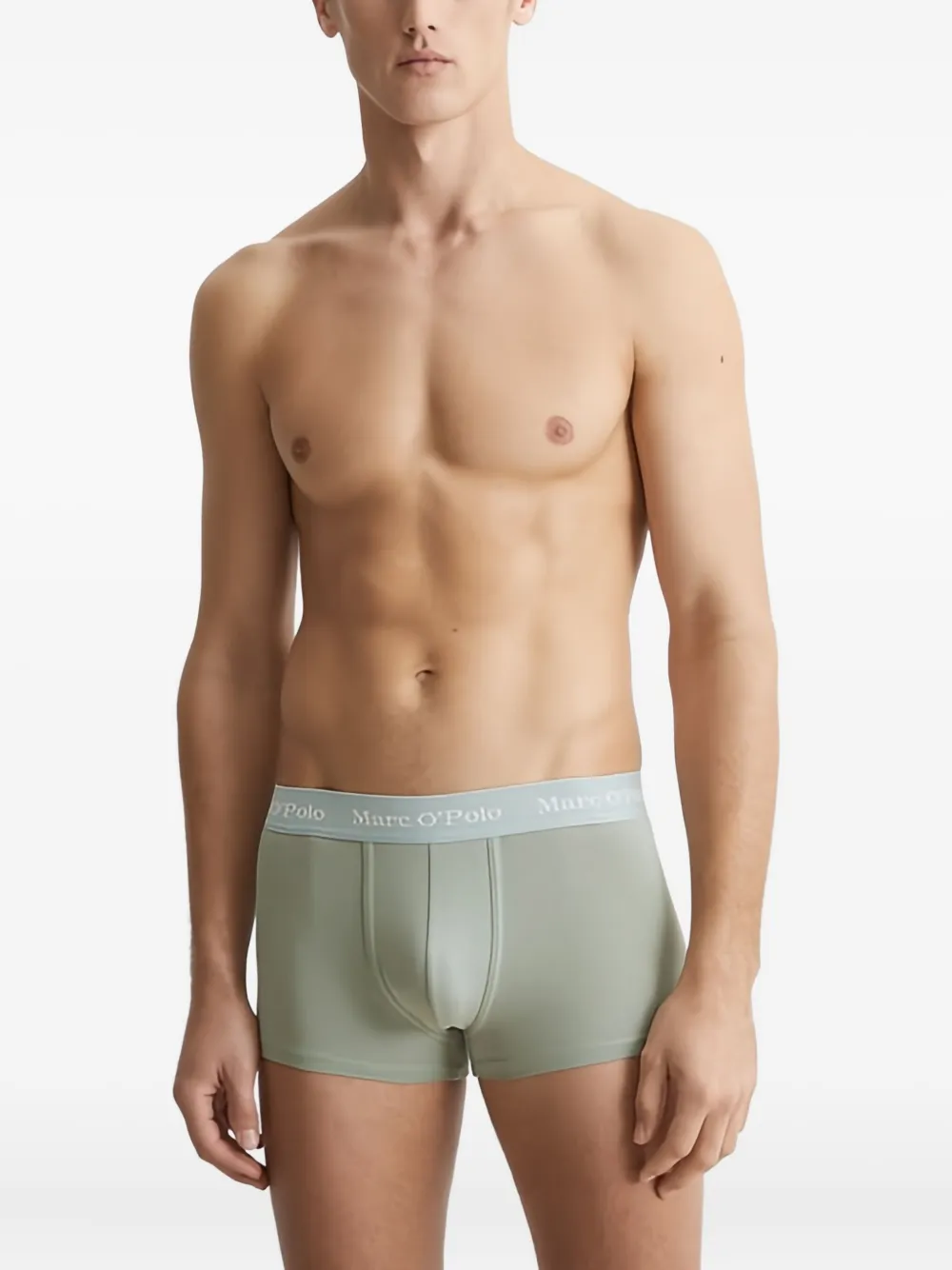 Marc O'Polo Drie boxershorts met logoband Grijs