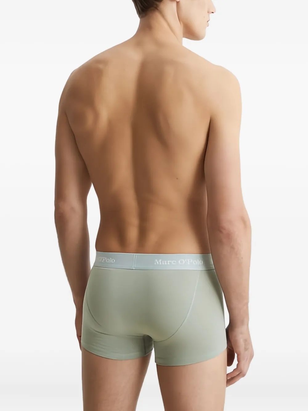 Marc O'Polo Drie boxershorts met logoband Grijs