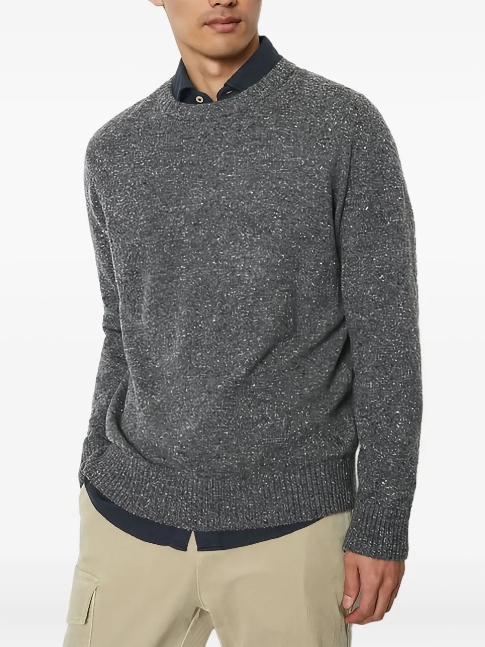 Marc O'Polo Trui met ronde hals Grijs