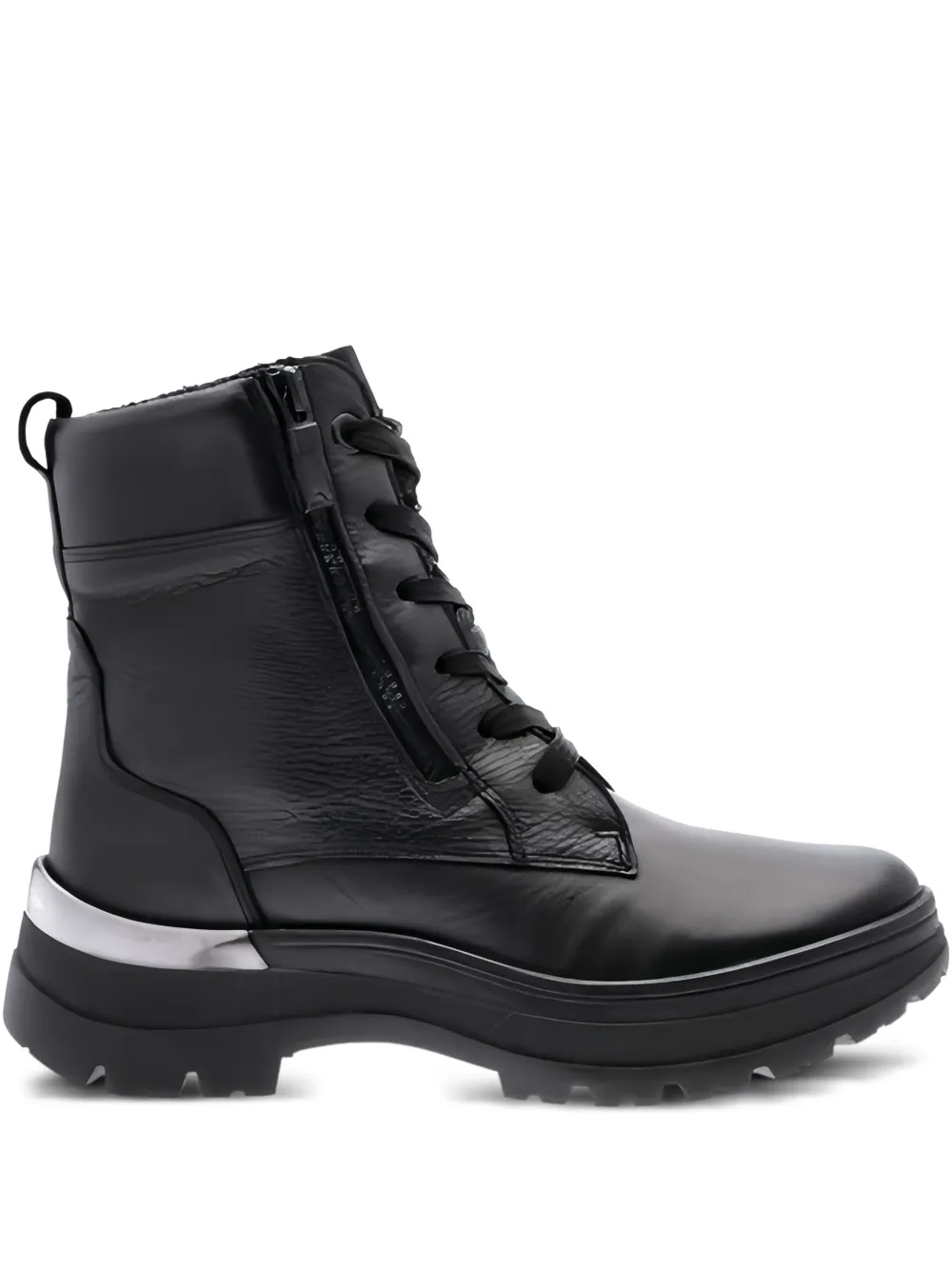 Ara Calais Lace-up Combat Boots In Black