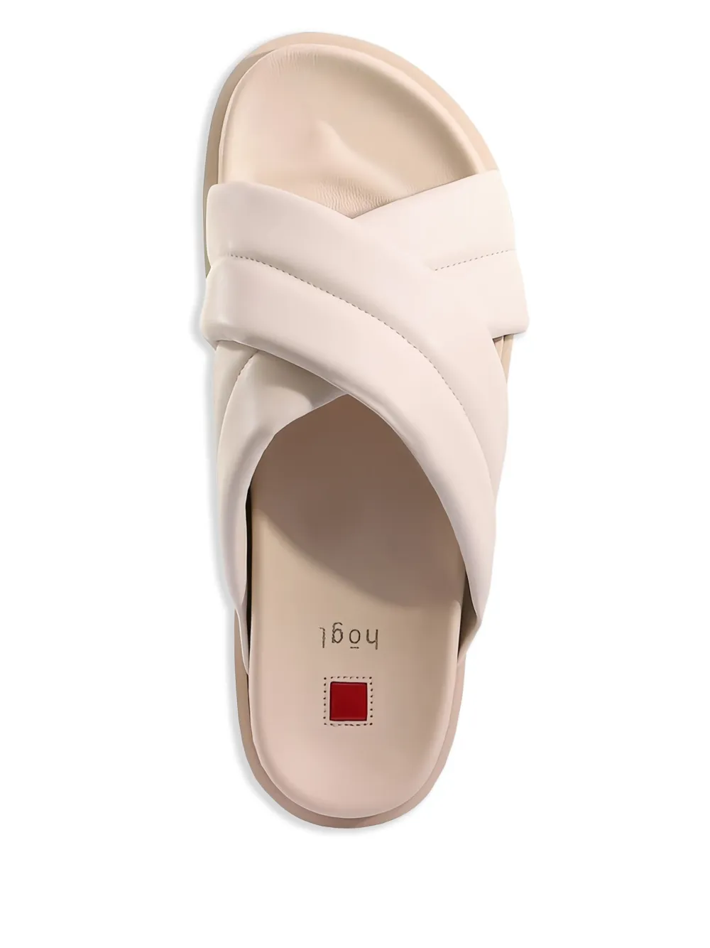 Hogl Tessa cross-strap slide sandals Neutrals