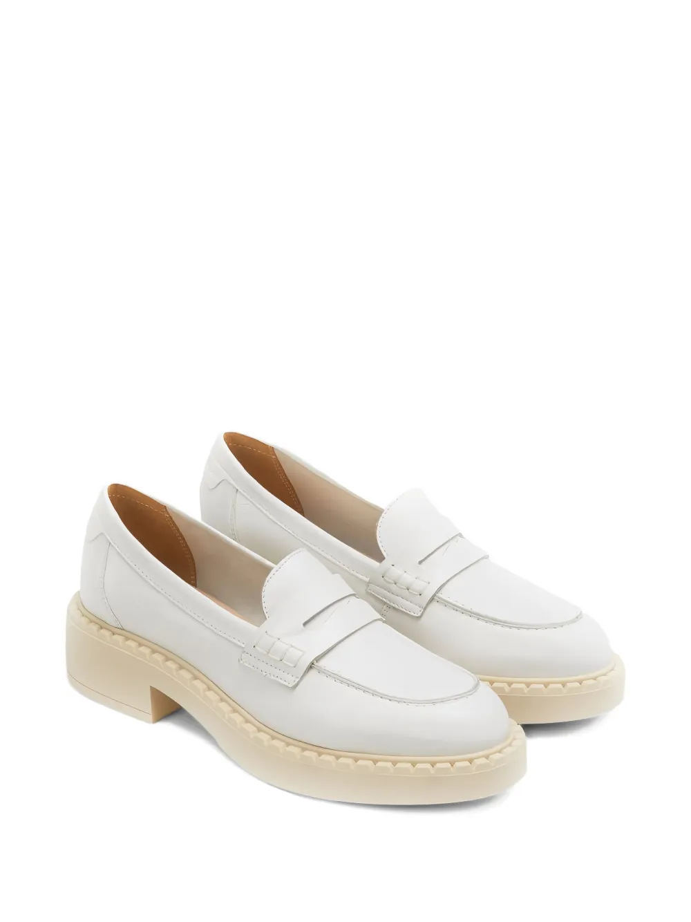Marc O'Polo block-heel loafers White