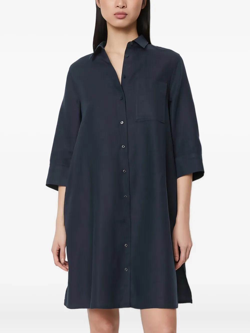 Marc O'Polo Button-up blousejurk Blauw