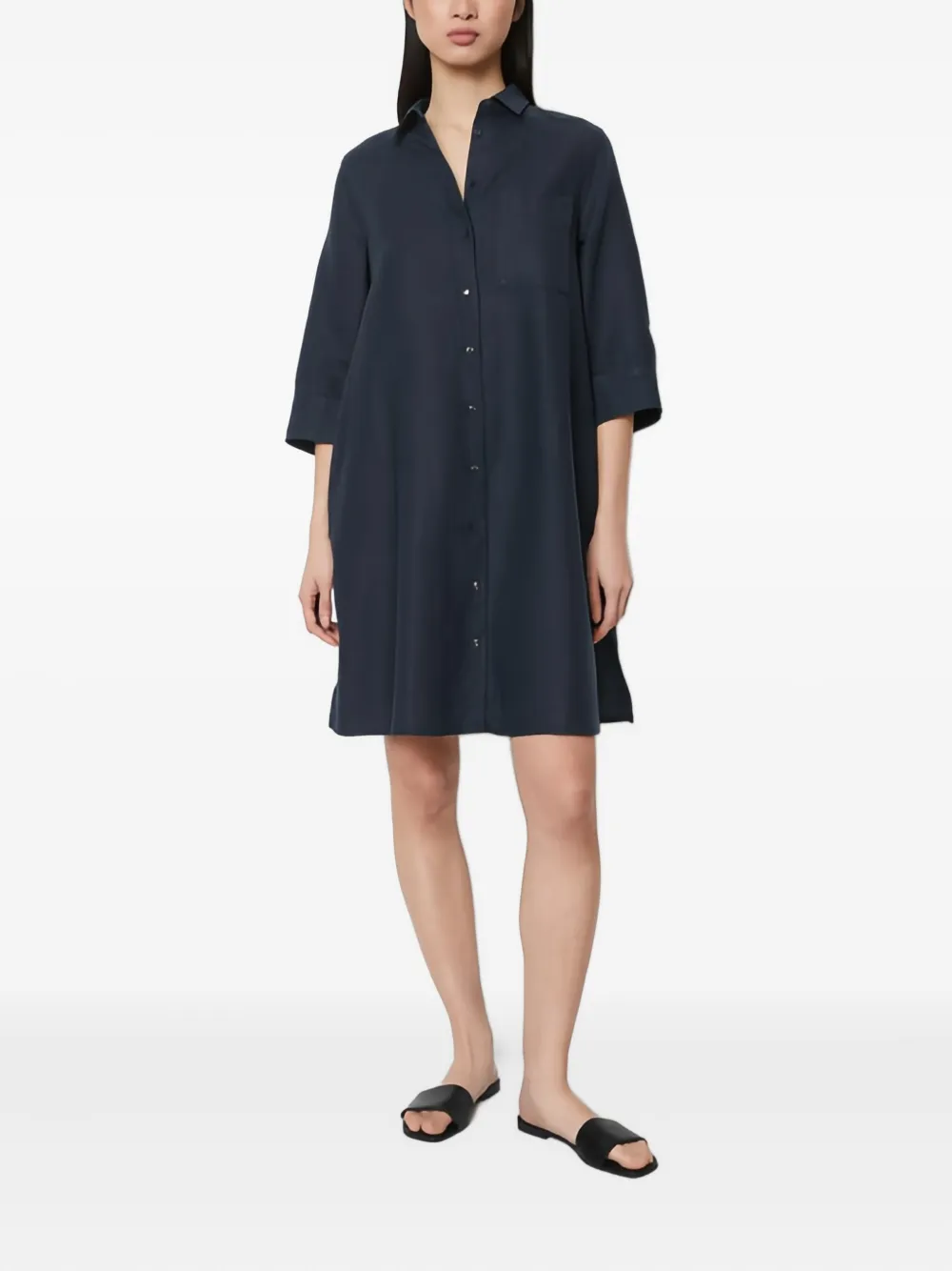 Marc O'Polo Button-up blousejurk Blauw