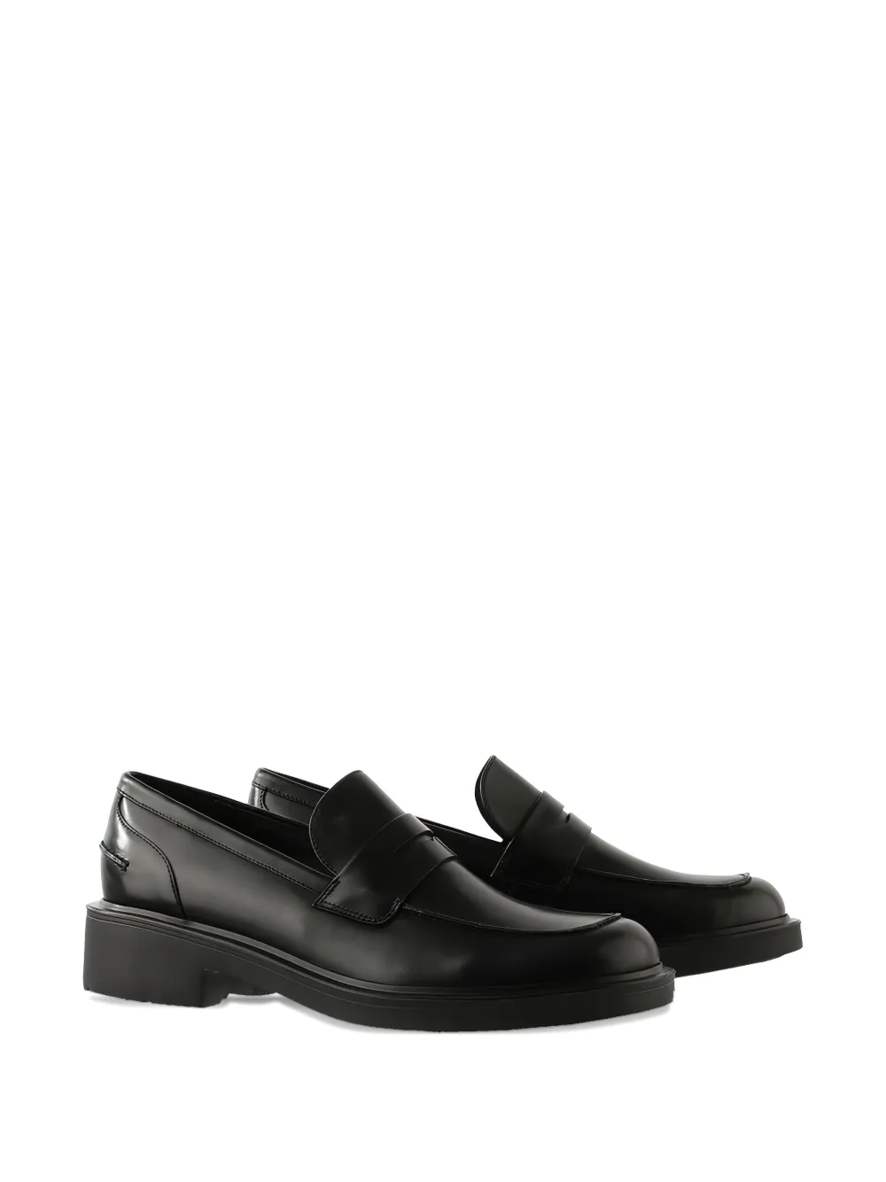 Hogl Lauren block-heel leather loafers - Zwart