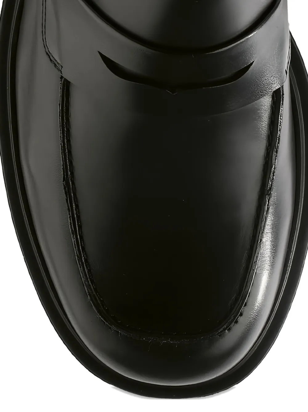 Hogl Lauren block-heel leather loafers Black