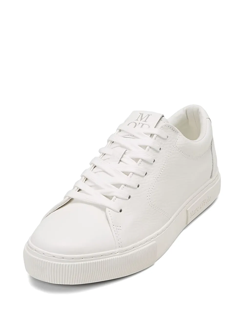 Marc O'Polo Kent textured leather lace-up sneakers White