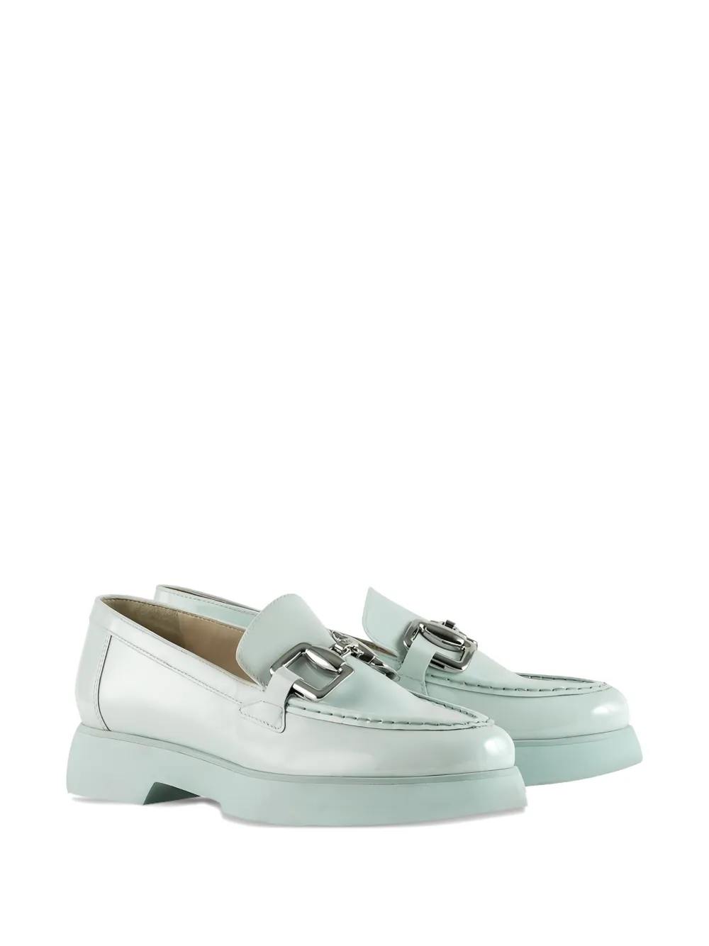 Hogl Max patent-leather horsebit loafers - Blauw