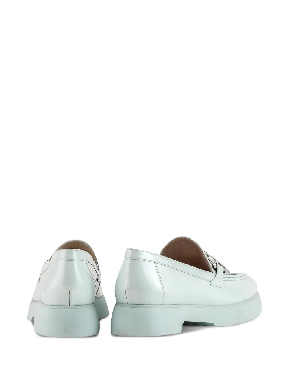 Hogl Max patent-leather horsebit loafers Blue