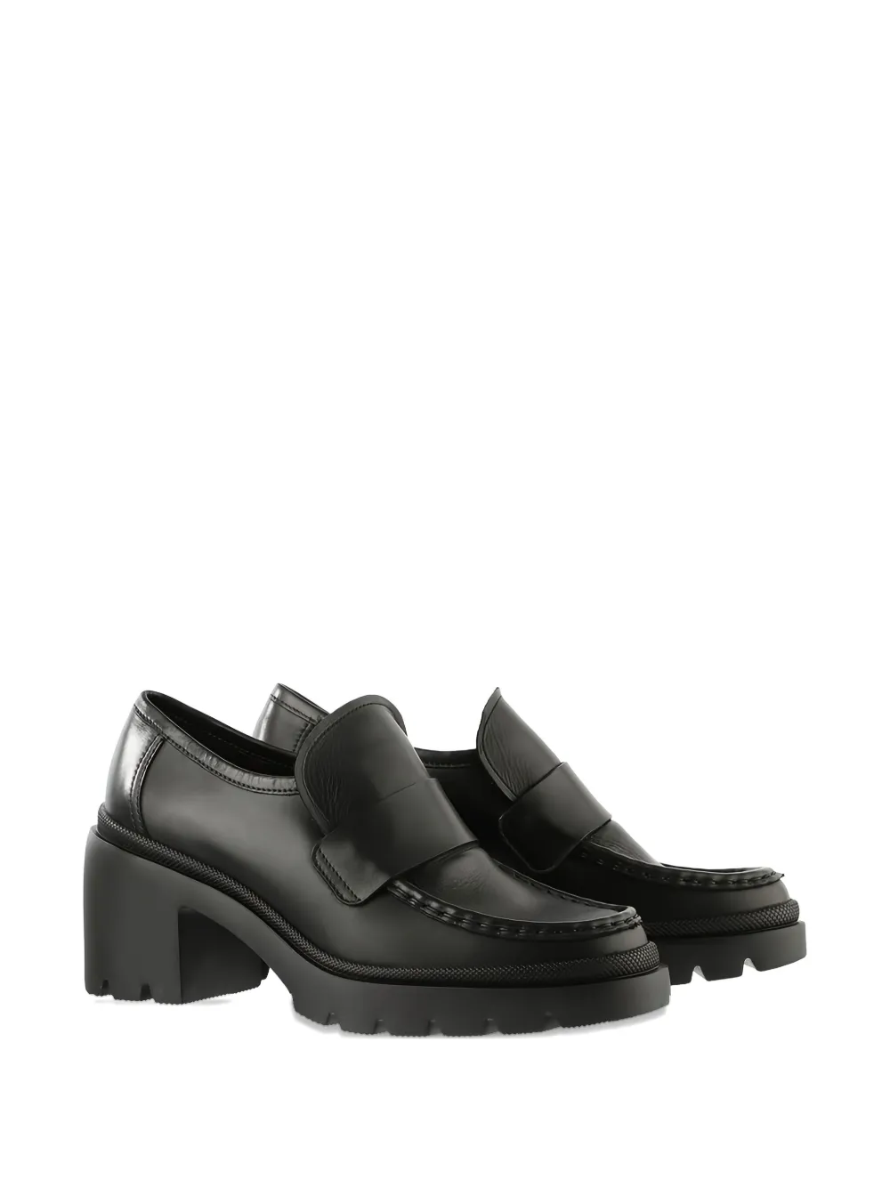 Hogl 50mm Bonnie chunky sole-penny loafers - Zwart