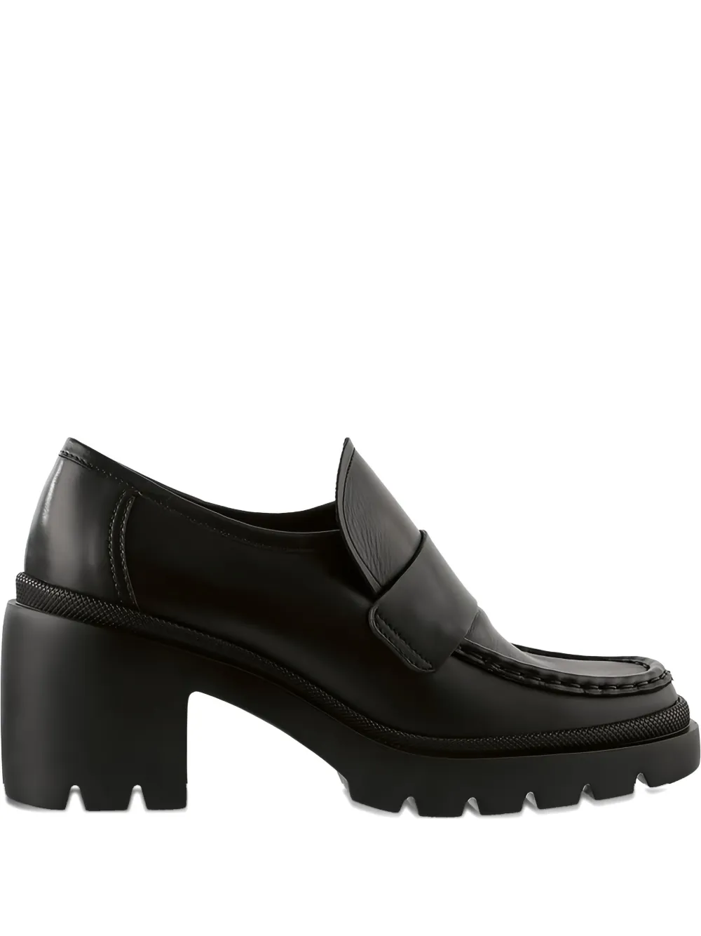 Hogl 50mm Bonnie chunky sole-penny loafers | Black | Image 1