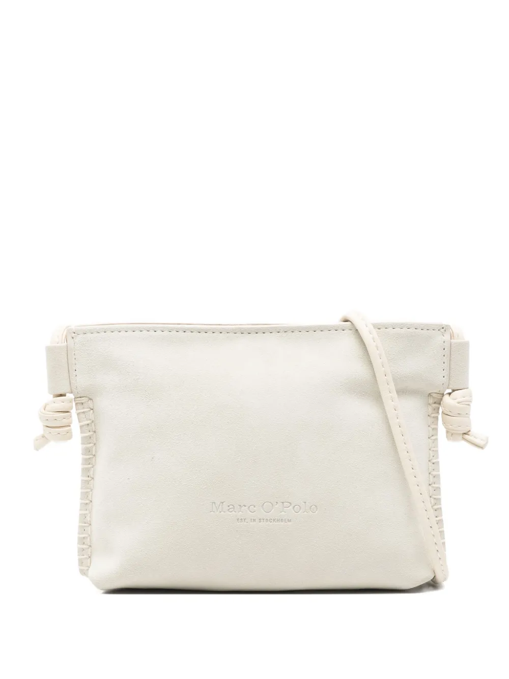 Marc O'Polo Geknoopte suède crossbodytas Beige