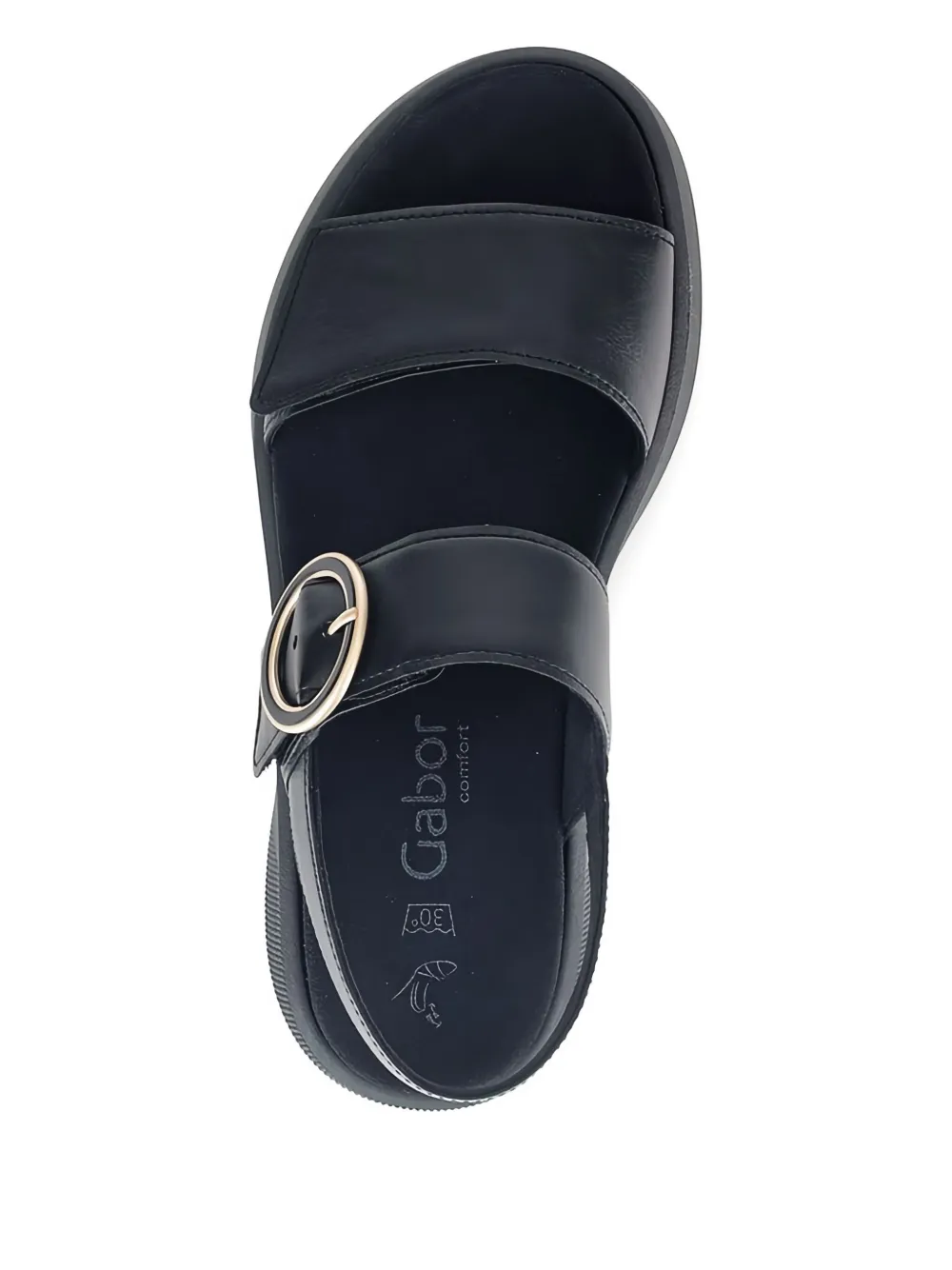 GABOR platform slingback sandals Black