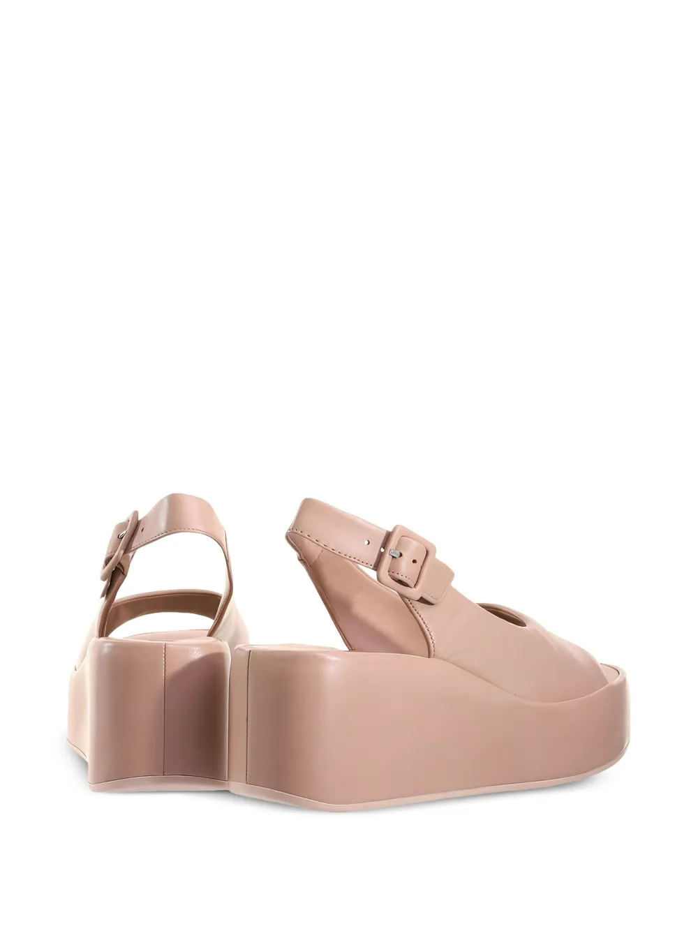 Hogl Loulou platform square-toe sandals Neutrals