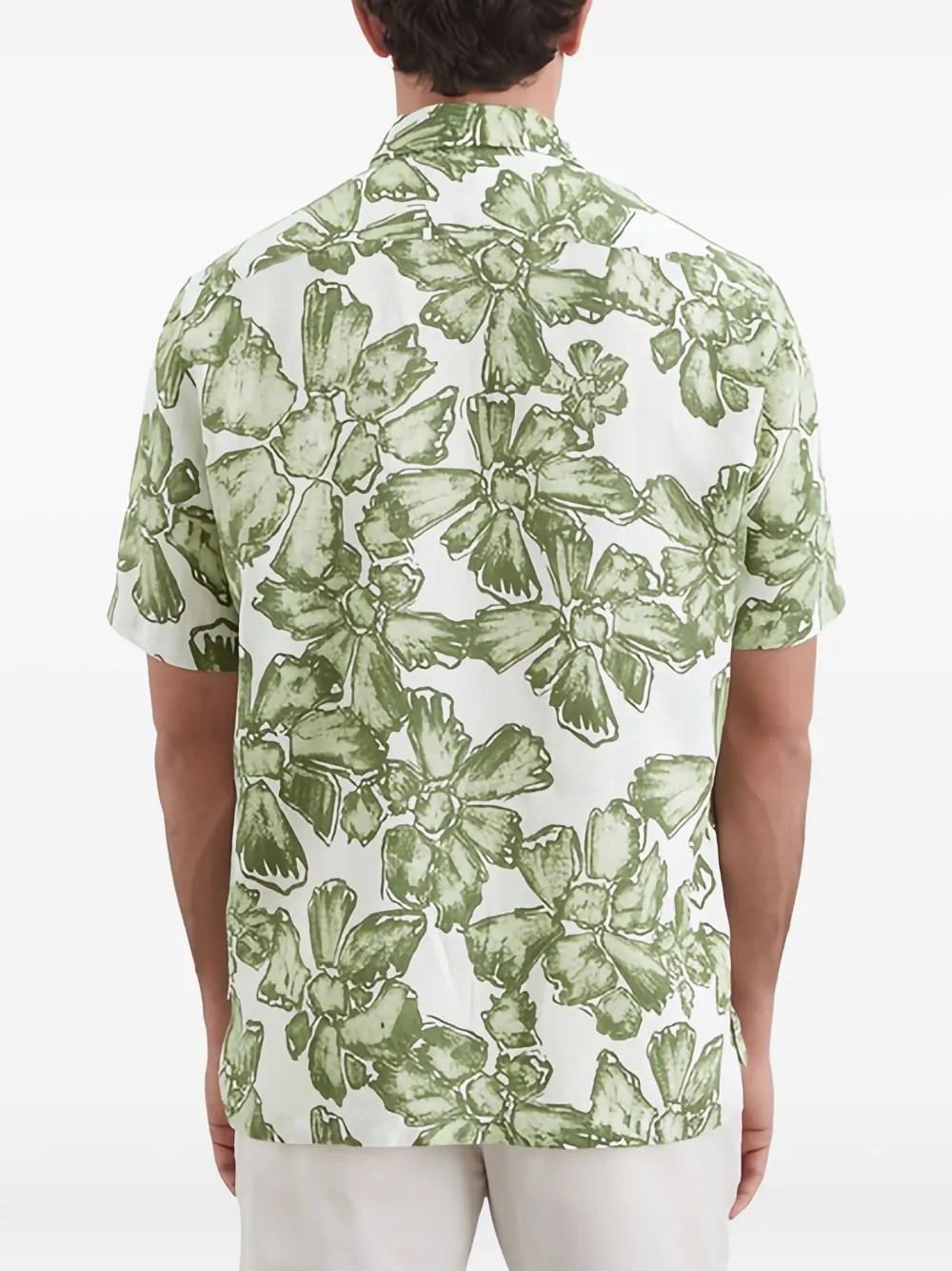 Marc O'Polo Overhemd met bloemenprint Groen