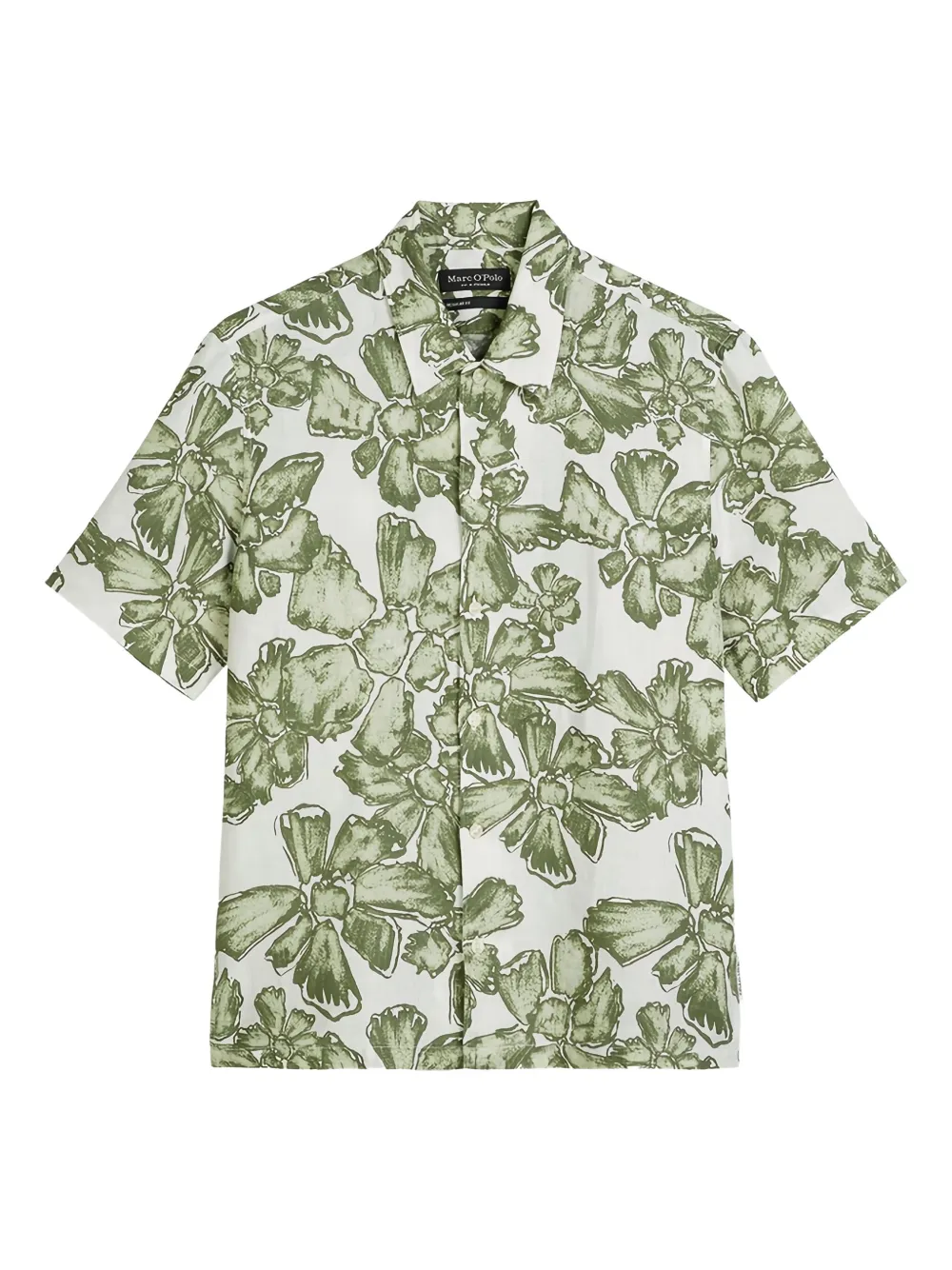 Marc O'Polo Overhemd met bloemenprint Groen